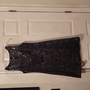Womens black with sequence dress